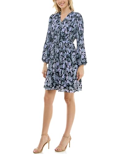 Nanette Nanette Lepore Women's Button Up Fully Lined Dress with Full Body Pleat…