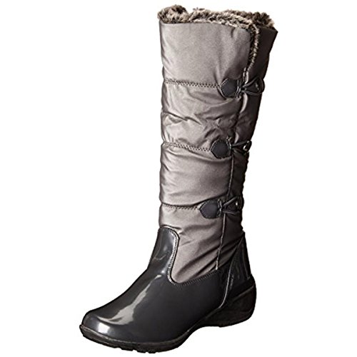 Totes Women's Sarah Tall Snow Boot, Pewter, 11 M US