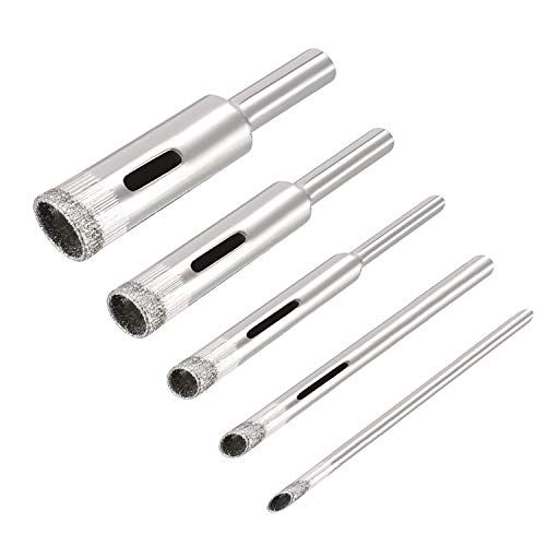 Diamond Drill Bit Glass drill bit for Tile Marble Granite Fiberglass Ceramic Tool Drill Bit Set 5 Pack | 5/32" - ½" - Thumbnail 7