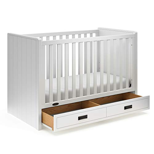 Graco Cottage 3in1 Convertible Crib with Drawer, Easily Converts to