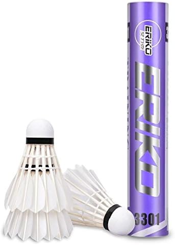 By-Ancees Badminton Shuttlecock Birdies, Goose Feather Professional Aeroplane Shuttlecock