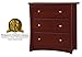 Storkcraft Crescent 3 Drawer Chest, Cherry, Kids Bedroom Dresser with 3 Drawers, Wood & Composite Construction, Ideal for Nursery, Toddlers Room, Kids Room