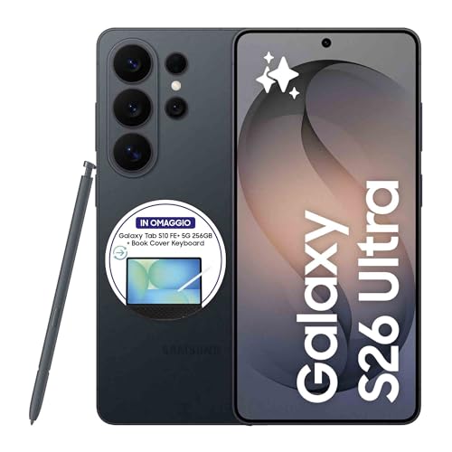 Samsung Galaxy S26 Ultra Smartphone AI, 512GB, 3 anni di Garanzia, Privacy Display Integrato, Processore Potente, Assistente Foto, Camera 200 MP, 5000 mAh, Black [Versione italiana]