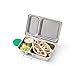 PlanetBox Shuttle Eco-Friendly Stainless Steel Bento Lunch Box with 2 Compartments for Adults and Kids - Purple Carry Bag with Lady Bug Magnets