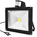 Warmoon LED Motion Sensor Flood Light 50W Outdoor IP65 Waterproof 6500K Daylight White Security Wall lighting With Sensitive Detector for Entryways, Stairs, Porch, Yard, Garage
