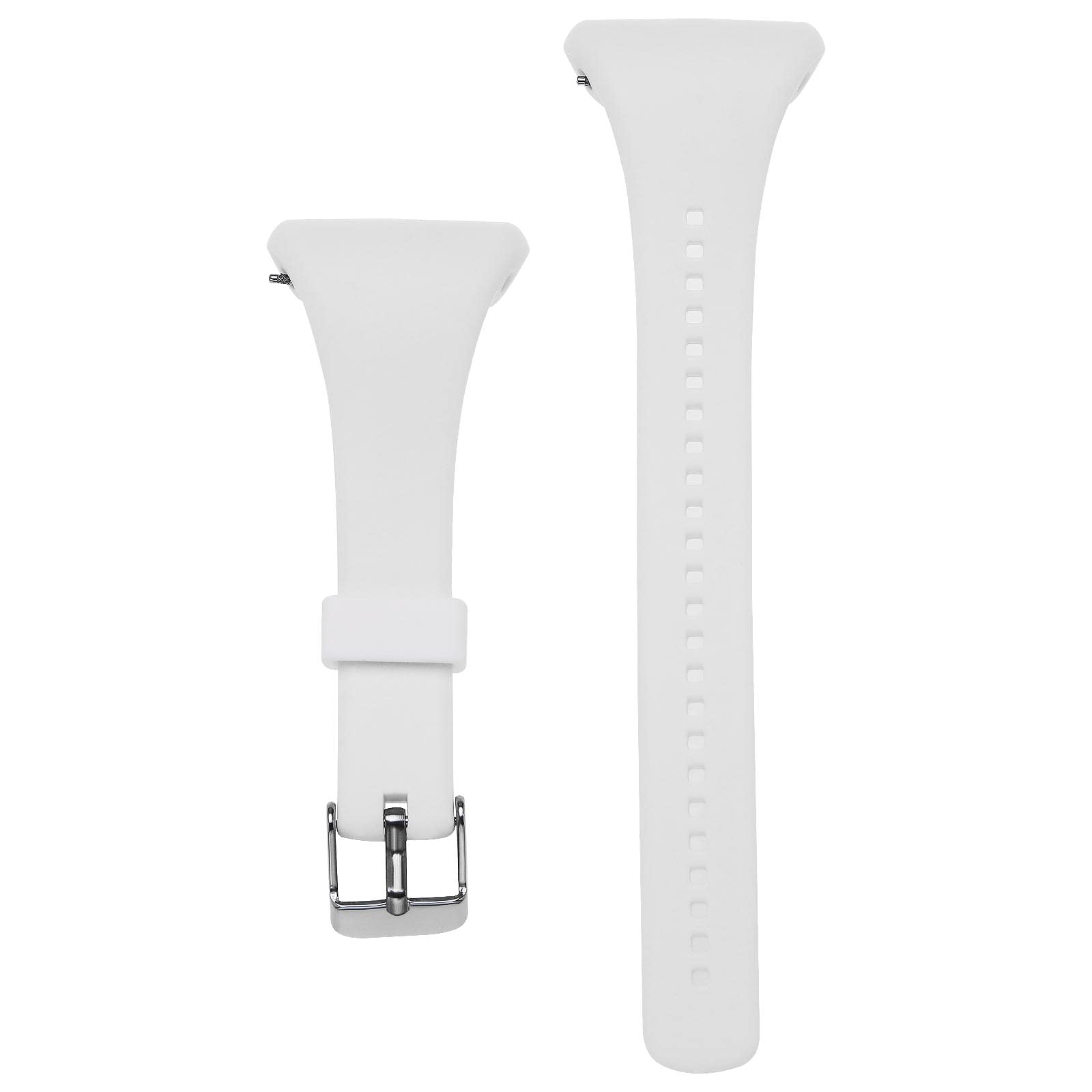 EMSea Silicone Watch Strap Compatible with Polar FT4 FT7 Fitness Tracker Adjustable Watch Band Smartwatch Quick Release Wristband for 160~230mm Wrist Size White