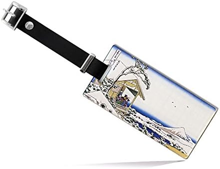 Outin Views Of Mount Fuji View On Morning After Snow At Koishikawa Luggage Tags L:3.54×w:1.77×d:0.16 (inch) Front (Transparent Acrylic) + Back (White Acrylic)