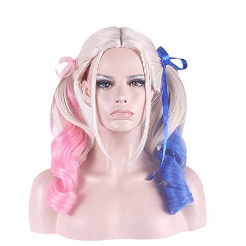 FTXJ 100CM/80CM Cosplay Natural Colorful Gold Brown Party Wig Long Lace Full Straight Curly Hair Fashion Girl Synthetic Wig