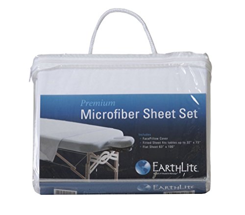STRONGLITE Portable Massage Table Olympia - Double Knobs, Package w/ Adjustable Face Cradle, Face Pillow, Half Round Bolster, Microfiber Sheet Set & Carry Case (28x73")