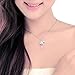 TOPSTARONLINE Large Four Leaf Clover Sterling Silver Pendant Necklace
