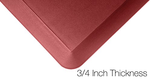 Kitchen Anti Fatigue Mat Standing Desk Mat - SoftSaver 20 x 42 Inches - Floor Mat Sit Stand Workstation Office Floor Mats - Non-Slip Grip Red Mat