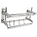 PNBB Stainless Steel Double Towel Bar 24 inch wih 5 Hooks,Bathroom Shelves，Towel Holders Bath,Towel Rack,Bathroom Shelves (40cm)