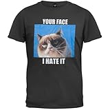 Grumpy Cat -Your Face I Hate It T-Shirt Black OG Exclusive