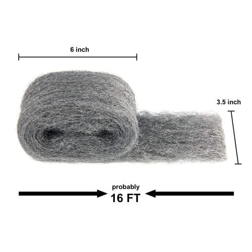 16FT Steel Wool Fill Fabric DIY Kit Coarse Wire Steel Wool for Holes Hardware Cloth Steel
