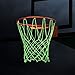 Luminous Basketball Net Replacement, Heavy Duty and Anti Whip Night Light Basketball Goal Net Glow in The Dark, 12 Loops Fits Standard Size Indoor or Outdoor Hoop Rims, Nylon and Green