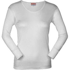 Terramar Women's Thermasilk Pointelle Scoop (Natural, X-Small)