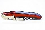 Murano translucent red double power waiters corkscrew
