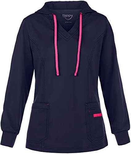 Women's Stretch Hoodie Scrub Jacket (XS-3X, 4 Colors)