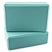 Peace Yoga Foam Exercise Blocks Turquoise [9” x 6” x 3”] (2 pack)