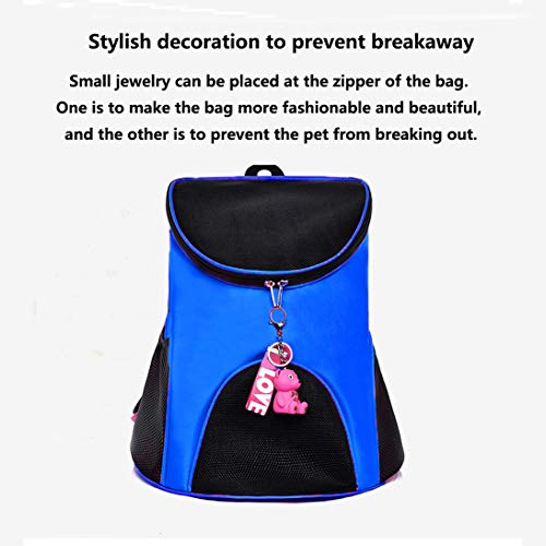 Pet Travel Carrier Backpack for Small Dogs and Cats up to 15lbs, Airline Approved, 4 Big Ventilation Window,Safety Features and Back Cushion Support(Blue)