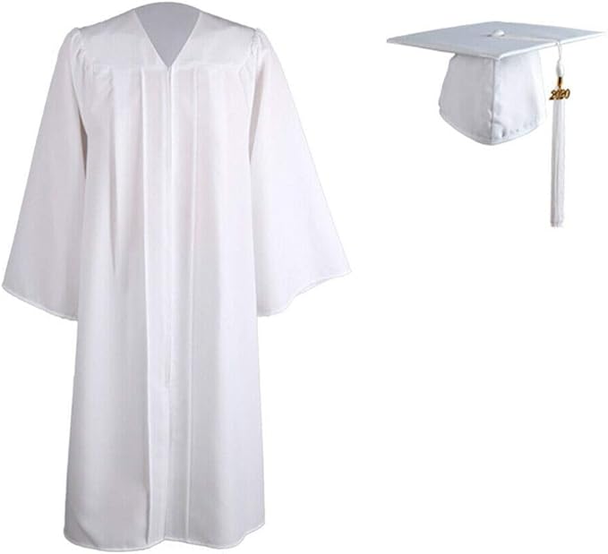 Buy Costume Adults Graduation Gowns/Robes All Age (38, White) Online at