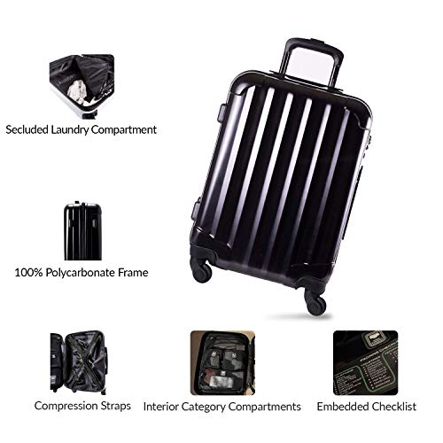 Genius Pack Hardside Luggage Spinner Going Away Luggage, Lightweight