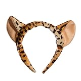 Wildlife Tree Plush Cheetah Ears Headband Accessory for Cheetah Costume, Cosplay, Pretend Animal Play or Safari Party Costumes