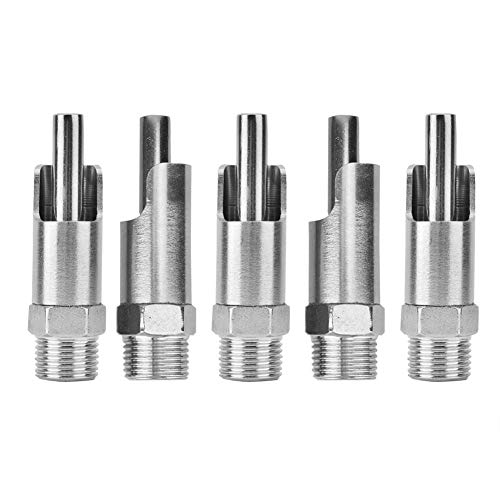 5PCS Automatic Pig Nipple Water Drinker, Livestock Water Drinking Dispenser Supplies Stainless Steel Straw Type Waterer Feeder for Sows Hog Swine Piglets Sheep Goats