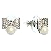 MISASHA Celebrity Imitation Pearl Bowknot Studs Earrings