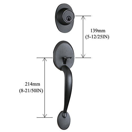 Bronze Dummy Handleset with Modern Knob Oil Rubbed Bronze Finish MDHST199810B-D-AMZ - Thumbnail 3