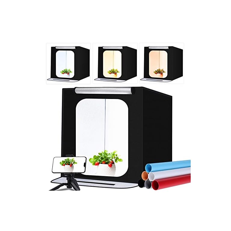 FOSITAN Photo Studio Light Box 24″/60cm 252 LED Light BiColor Dimmable