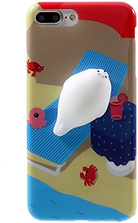 3D Squishy Cat Case for iPhone 7, Kneading Soft Silicone Finger Pinch Cute Cell Phone TPU Protective Cover for Girls Women Kids