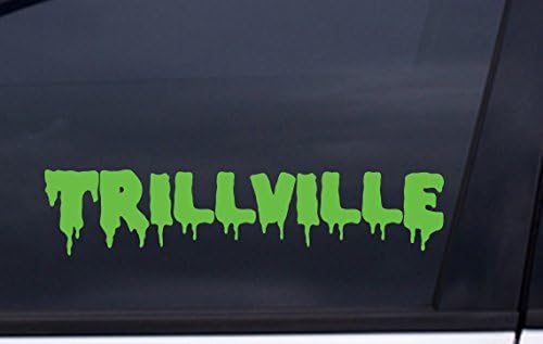 TRILLVILLE vinyl STICKER 2"x8" GREEN Free Shipping been car decal