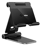 Humixx Tablet Stand, Dual Adjustable Phone Stand [Sturdy No-Slip/Shaking] Foldable Holder Dock Compatible with iPad Pro 12.9 Mini Air Samsung Galaxy Kindle Fire Nintendo Switch Pad 4-13 Inch Tablets