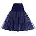 GRACE KARIN Vintage Womens 50s Tutu Skirt Petticoat Navy Size L