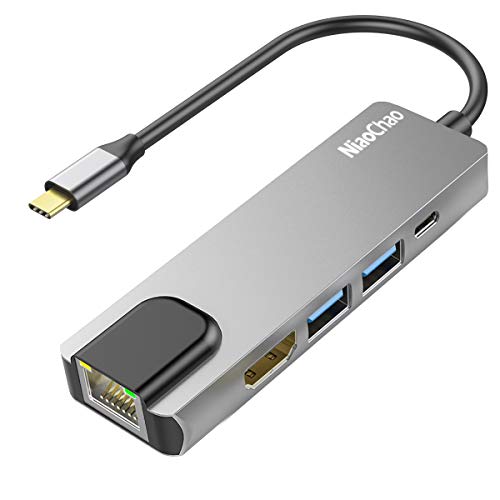USB C Hub Multiport Adapter with1000M RJ45 Gigabit Port