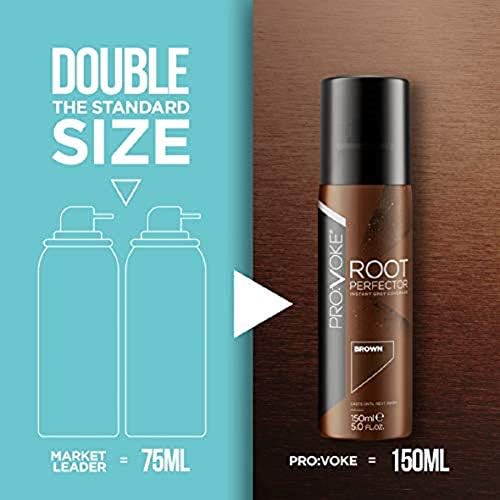 PROVOKE Root Perfector Instant Root Touch Up Spray 150 ml, Brown Hair, Instantly Covers Up Grey Regrowth, Non-Sticky Formula - Image 3