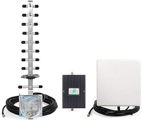 Cell Phone Signal Booster for Home and Office - Boost Verizon AT&T T-Mobile Sprint 2G 3G Voice Signal by 1900MHz Band 2 Cellular Repeater Amplifier Kit with High Gain Panel/Yagi Antennas