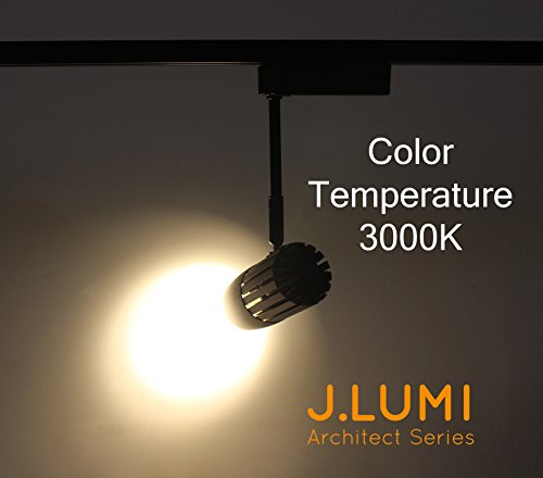 J.LUMI TRK9630 LED Track Light Fixture, 120V AC, 10 Watts, 3000K Warm White, CRI 80+, Aluminum Can, Contemporary Style, Track Light, Tracklight Heads, for Compatible Track Rail search RAL1002 - Thumbnail 2