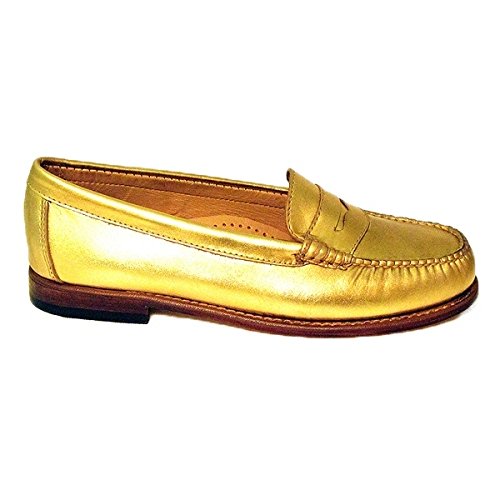 G.H. Bass & Co. Women's Wayfarer-L Flat,Gold,8.5 M US