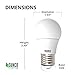 Sunco 10 Pack A15 Light Bulb LED, Dimmable Refrigerator Appliance Bulbs, 800 LM, 8W (60W Equivalent), 6000K Daylight Deluxe, E26 Medium Base, Instant On, Indoor Outdoor Lighting UL.