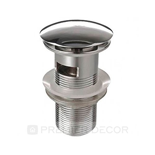 Válvula Click Cromada para Cuba Apoio Pia Lavatório Banheiro com Ladrão V02