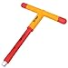 uxcell BOOHER Authorized 1000V VDE 3/8-inch Square Tip Insulated T-handle Wrench 7.9-inch(200mm) Long