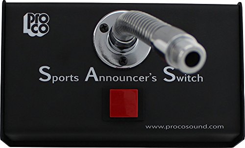 Pro Co Sound SAS2 Sports Announcer's Switch - Push to Talk with 6-Inch Gooseneck