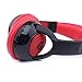 Wireless Bluetooth Headphones, Bodecin Skin Friendly Leather 3D Sound Sport Bluetooth 4.0 Headsets for iPhone/iPad/Android Build in Mic Support TF Card with USB Charging Cable(Black+Red-S99)