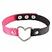 YEYULIN Heart PU Leather Punk Collar Choker Necklace Neck women Jewelry
