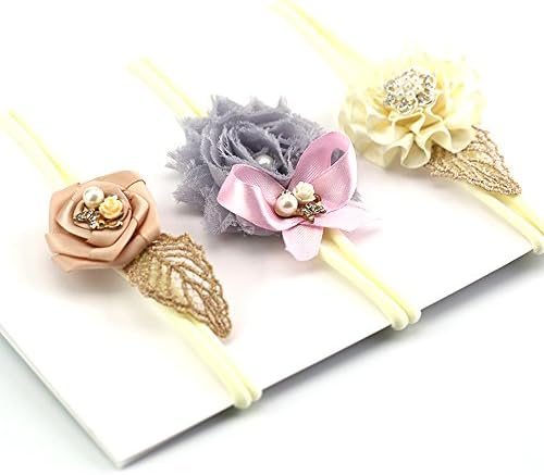 Girl Hair Bow Nylon Headbands Baby Flower Hairbands Set Accessory Photo Prop
