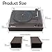 LP&No.1 Retro Belt-Drive Bluetooth Turntable with Separable Stereo Speakers,3 Speed Vinyl Record Player,Dark Brownthumb 3