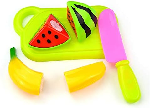 Fruit Cutting Toy Play Food, Children Kids Pretend Role Toy Kitchen Play Set Fruit Vegetable Food Toy Cutting Set Kids Gift Action Figures ( Color : T1 )