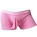 iEFiEL Sexy Mens Open Penis Sheath Boxer Briefs Stretch Thong Underwear (Pink)